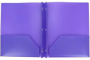 Purple Plastic Folder with Prongs