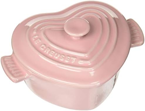 Amazon.com: Le Creuset Enameled Mini Heart Stoneware cocotte, 8 Ounce,  Hibiscus: Home & Kitchen