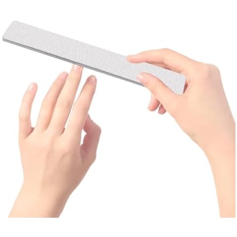 Bzbuy Jumbo Nail File 50 PCS Professional Double Sided 100/180 Grit Nail Files Emery Board Zebra Manicure Pedicure Tool and Nail Buffering Files Cover