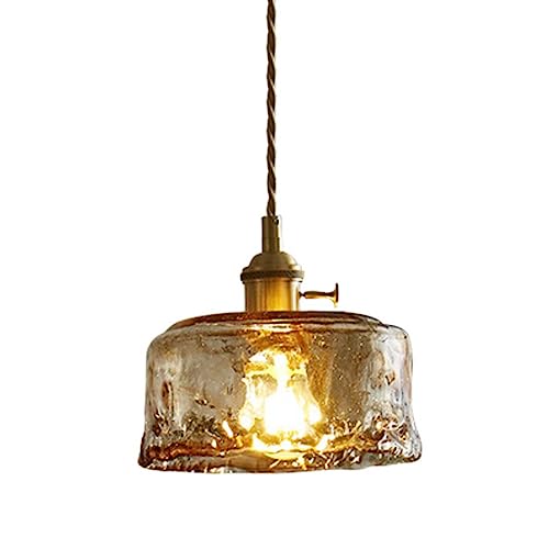 Lampe à suspension de plafond E27 XANAYXWJ en verre et style industriel pour chambre