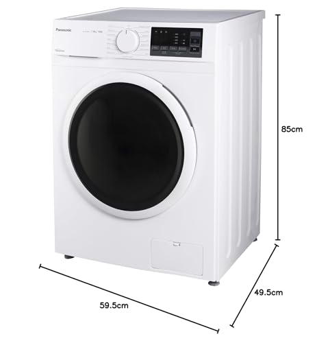 Image of Panasonic 7 kg 5 Star Inverter Fully Automatic Front Loading Washing Machine with Built-In Heater (NA-147MH2W01, White, 2024 Model)