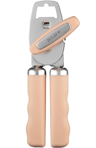 Image of Zulay Kitchen Manual Can Opener Heavy Duty Patented Stainless Steel, Peach