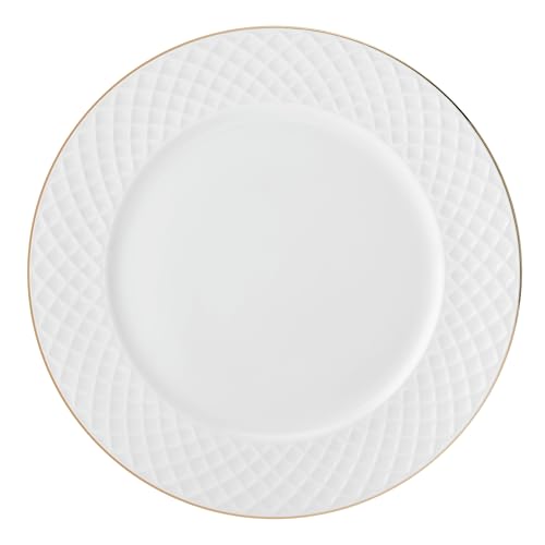 Mikasa Trellis Gold Rim Bone China Lightweight Chip Resistant 12 Piece Dinnerware Set, Service for 4 by Mikasa - Image 8
