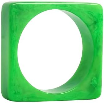 Women’s Chunky Square Resin Bangle – Handmade Bangle | Trendy Statement Jewelry for Casual & Party | Lightweight Fashion Accessory for Girls & Women