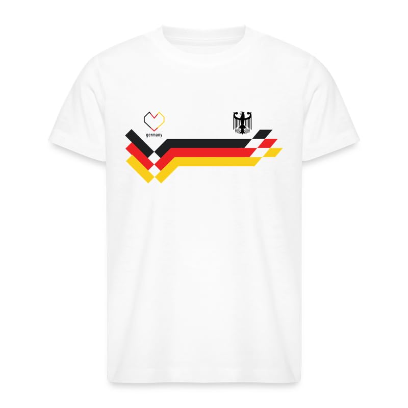 Shirtracer Kinder T-Shirt 'Germany 2025 Deutschland' – Fußball EM Design, Aus Baumwolle, Für Jungen