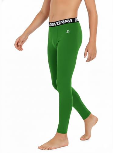Image of DEVOROPA Boys Leggings Youth Compression Pants Sports Tights Basketball Football Baseball Soccer Baselayer Slim /Regular /Husky