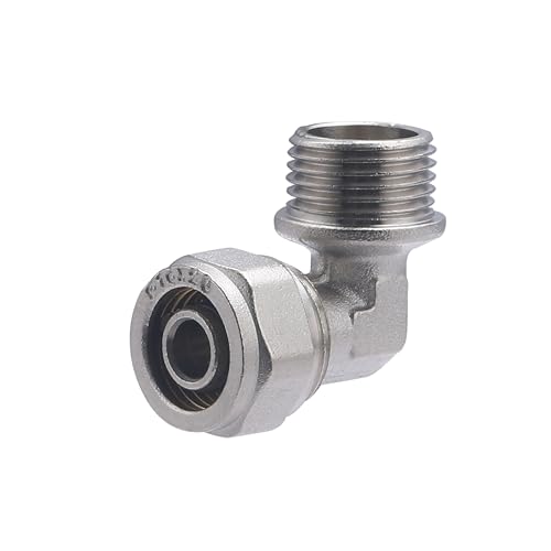 Codo igual a compresión Ø16 macho 1/2 | Conexión resistente y duradera | Ideal para sistemas de fontanería, agua sanitaria y calefacción | Fácil instalación y reutilizable | QUICK PLOMBERIE