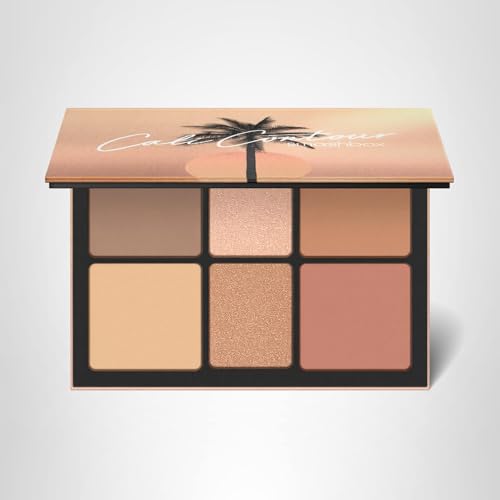 Smashbox The Cali Contour Palette | Six-Shade Contour Kit with Highlighter, Bronzer and Blush to add Dimension + Glow, 0.69 Ounce, Light to Medium - Thumbnail 7