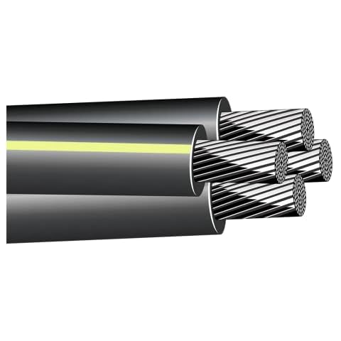 Nassau Electrical Supply 250' 2-2-2-2 Wittenberg Quadruplex Aluminum Conductor Underground Direct Burial 600V URD Cable Cover