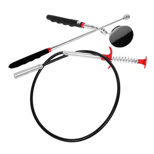 GRIRIW 1 Set Bottom Repair Tools Telescoping Mirror Telescope Mirror Telescoping Inspection Mirror Telescoping Auto Inspection Mirror Grabber Tool Telescoping Magnetic Sweeper Silver