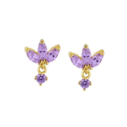 Boucles d'oreilles en Argent 925 doré rectangulaires élégantes pour femme