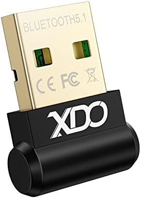 Bluetooth Adapter for PC, XDO USB Bluetooth Adapter 5.1 EDR, Bluetooth Dongle Wireless Bluetooth Receiver for Desktop, Laptop, Speaker, Mouse, Keyboard, Headphones Support Windows 11/10/8.1/8/7