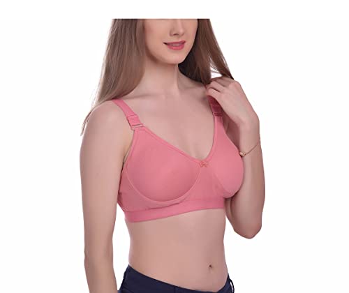 Image of Viral Girl Women's Wire-Free Cotton Hosiery Bra | Non-Padded, Full Coverage, Adjustable Straps | Soft Comfortable Innerwear with Hook & Eye Closure for Everyday Use