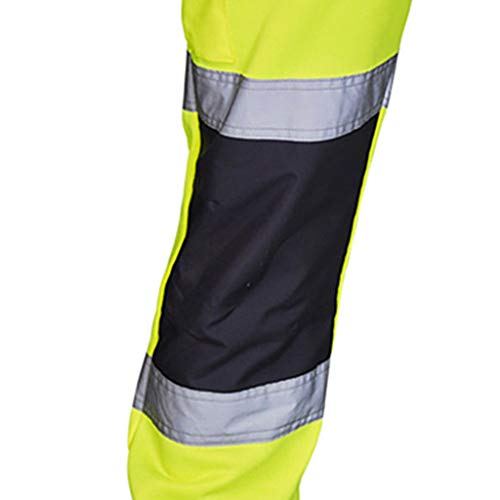 Men Road Work Pants High Visibility Reflective Pocket Training Trouser Workout Gym Pants Overalls Casual Sweatpants3