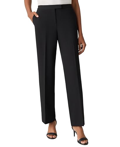 Kasper Women's Tab Front Pant, Black, 8