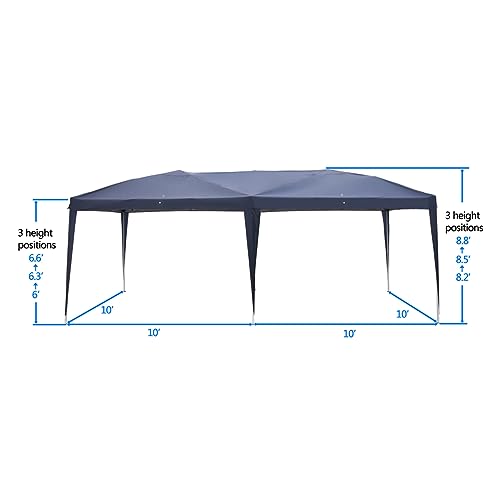 Carpa plegable impermeable azul 3x6 m para camping miniatura 3