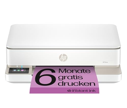 HP ENVY 6120e , Multifunktionsdrucker, 6 Monate gratis drucken mit HP Instant Ink inklusive, Drucken, Kopieren, Scannen, Mobiler Faxversand, Wi-Fi, Beidseitiger Druck