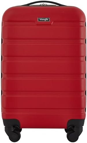 Wrangler 22" Hardside Spinner Carry-On Luggage, Salsa Red
