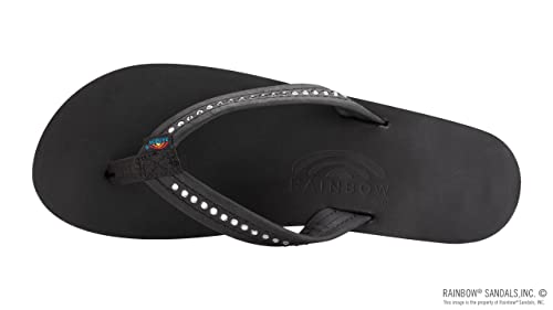 Image of Rainbow Sandals Women's Double Layer Arch Premier Leather w / 3 /4 inch Swarovski Crystal Strap