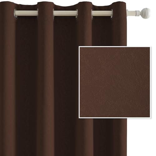 Ystyle Lot De 2 Rideau Occultant, 140x240 CM, Rideau Thermique Isolant Anti Froid et Chaleur À Oeillets, Isolation Lumiere Anti UV Decoration pour Maison...