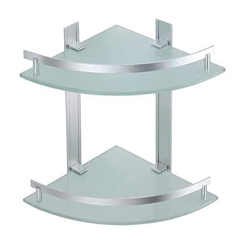 Mensola angolare Tabarca e Vetro per Bagno alluminio