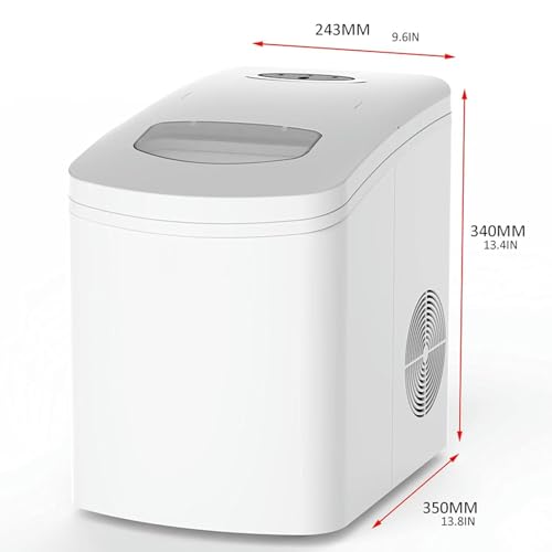 Máquina portátil para hacer hielo AMNOOL, produce 33 libras de cubos de hielo por día, diseño compacto para bar, tienda de té, KTV, cocina y oficina miniatura 2