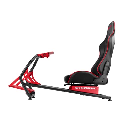 OPLITE GT3 SUPERFAST Simulation Cockpit Racing Seat and Chassis for Logitech and Thrustmaster Steering Wheel