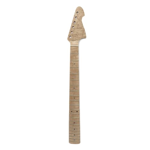 Manche guitare érable flamme vernis brillant au diapason 25.5 pouces