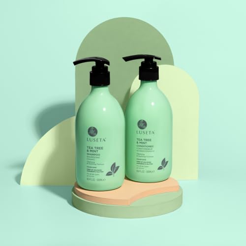 Image of Luseta Tea Tree Mint Shampoo and Conditioner for Hair Cleaning, Clarifying | with Lavender, Tea Tree & Peppermint Oil, Soothe the Scalp, Refreshing Feel, Hydrating for Women and Men, 16.8oz*2
