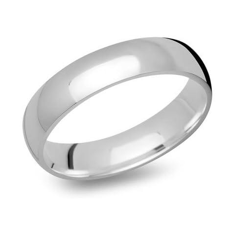 Men's Band Ring Silver and Gold Classic Polished Round Solid 925 Sterling Silver for Engagement or Wedding with Gift Box, Precious metal Cover