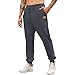 Mens Cargo Sweatpants Fashion Elastic Waist Pants with Pockets Casual Baggy Drawstring Jogger Work Travel Pants（3-Dark Gray,Large