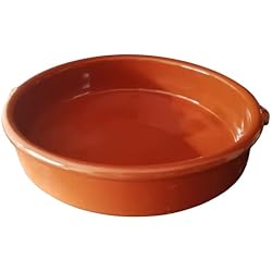 Cazuelas De Barro Artesanales CAZUELA PARA COCINAR GRANDE FABRICADA ARTESANALMENTE. De barro. Hecho a mano por artesanos de España. ´´ENVÍO GRATIS´´ (28CM)
