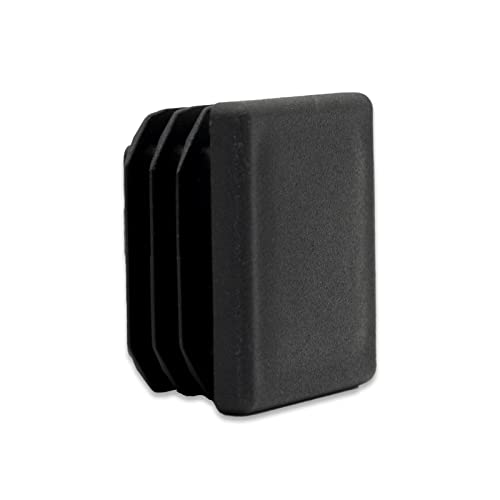 Image of Flyshop 32 x 32 mm, 1.26 inch x 1.26 inch Black Plastic Hole Plugs Square Tubing End Caps Tube Inserts Durable Furniture Glide for Chair Table Stool Leg 8 Pack