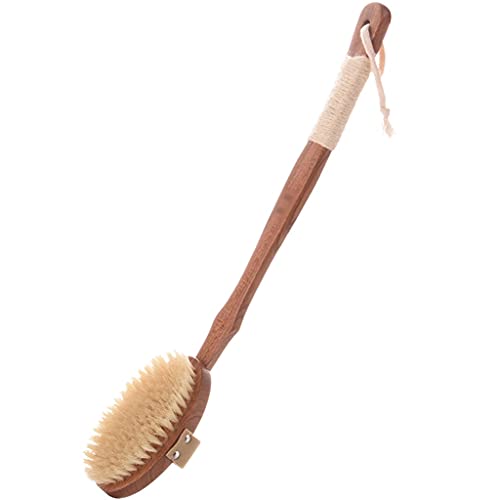 Shower Brush with Environmentally Friendly Wood Non-Slip Handle, Body Brush
