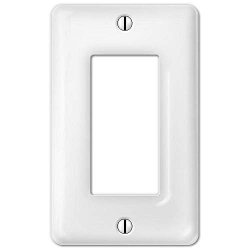 Atron, Porcelain Decorative Switch plate, Wall plate, Cover, Rectangular White, Rocker - 3002R