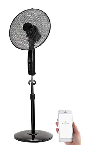 Ventilator WiFi: WLAN-Standventilator, 37 cm, 60 W, für Siri, Alexa & Google Assistant (Ventilator WLAN)