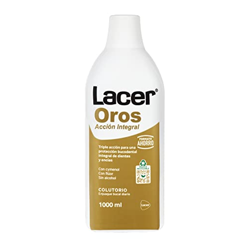 LACER OROS - Colutorio 1000 ml, Enjuague Bucal, Protección Bucodental Integral, Triple Acción, Previene el Sangrado, Reduce la Sensibilidad Dental, Protege Contra la Caries