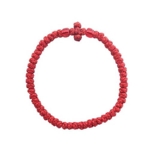 Bracelet de prière grecque orthodoxe réglable - Bracelet de prière chrétienne tissé à la main - Croix européenne - Nœud oriental - Prière - Monastère de prière tissé à la main - Nœud de prière