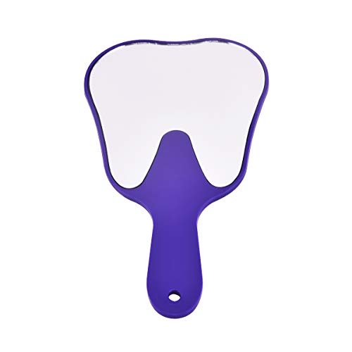 image for Anhuadental Dental Cute Tooth Shaped Mirror Hand Held Plastic Mirrors 