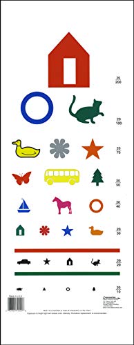 eye chart pediatric color eye chart import it all