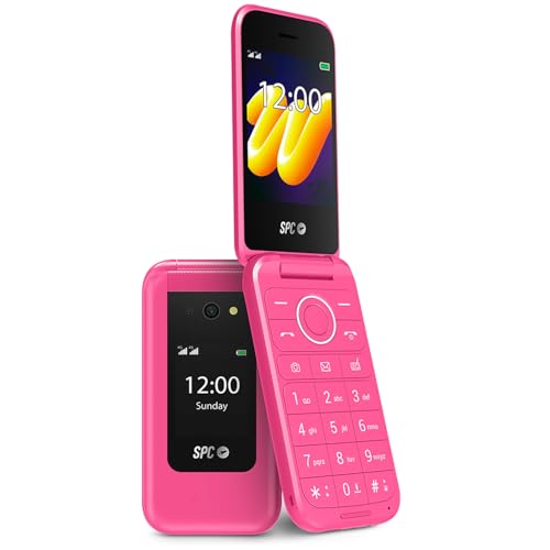 SPC Wild – 4G Basistelefon für Digitale Abschaltung und sicheres Ersttelefon | Kamera, Dual-Display, SOS-Taste und 7 Tage Akkulaufzeit | Rosa