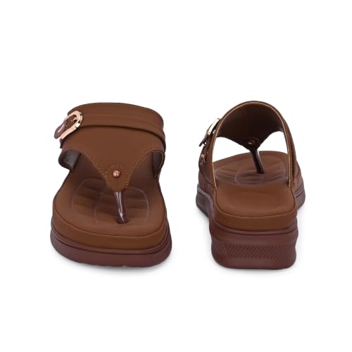 Image of Moshun Women's Thong Sandals /Flip-Flops | Bounce Back Technology with Arch Support | Women Footwear for Office| Doctor Sandal | Orthopaedic Sandal for Office, Travel & Outdoor