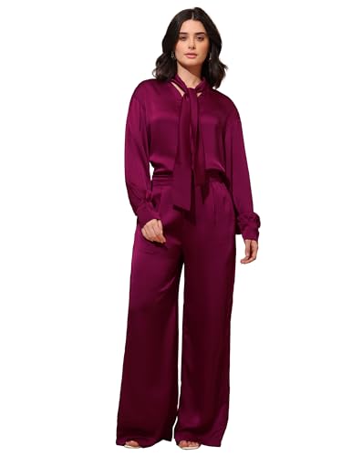 Image of PURVAJA Women's Midi Satin Co-Ords