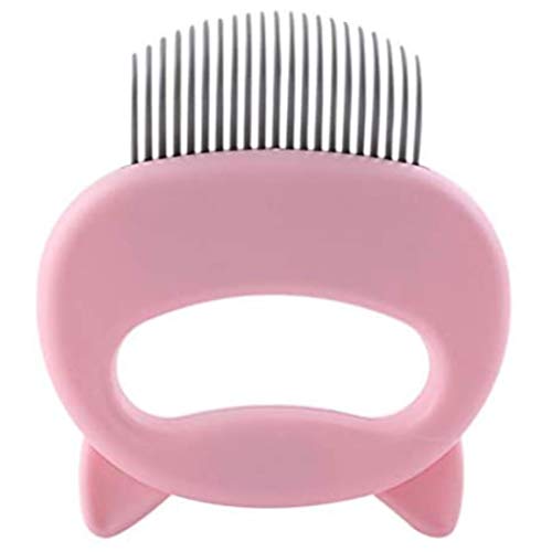Pronto India Pet Cat Comb Cleaning Brush For Shedding Deshedding Grooming Short Long Haired Removal Massage Tool Easy to Use Slip Proof with Shell Shaped Handle