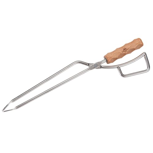 Yardwe Stainless Steel Charcoal Tongs Durable Firewood Clip for Bbq and Fireplace Easy to Clean Grilling Tool for Home and Outdoor Cooking for Parties and Events