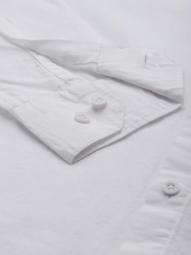Image of Men's Cotton Linen Solid Shirt | Slim Fit Full Sleeve Casual Shirt | Lightweight | Breaethable | Stylish