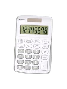 Genie Calculatrice 120 B 8 chiffres (Dual Power (Pile, solaire), design compact gris