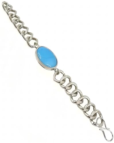22cm Silver Plated Salman Khan Turquoise Stone Hand Bracelet Meta...