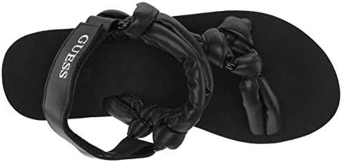 GUESS Women's Albina Wedge Sandal, Black, 9 | Image 4