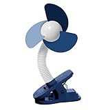 Dreambaby Portable Clip-on Baby Stroller Fan - with Soft Foam Fins - Perfect for Strollers, Cribs, Wheelchairs, Beach, Camping & Pool - Blue - Model L2365